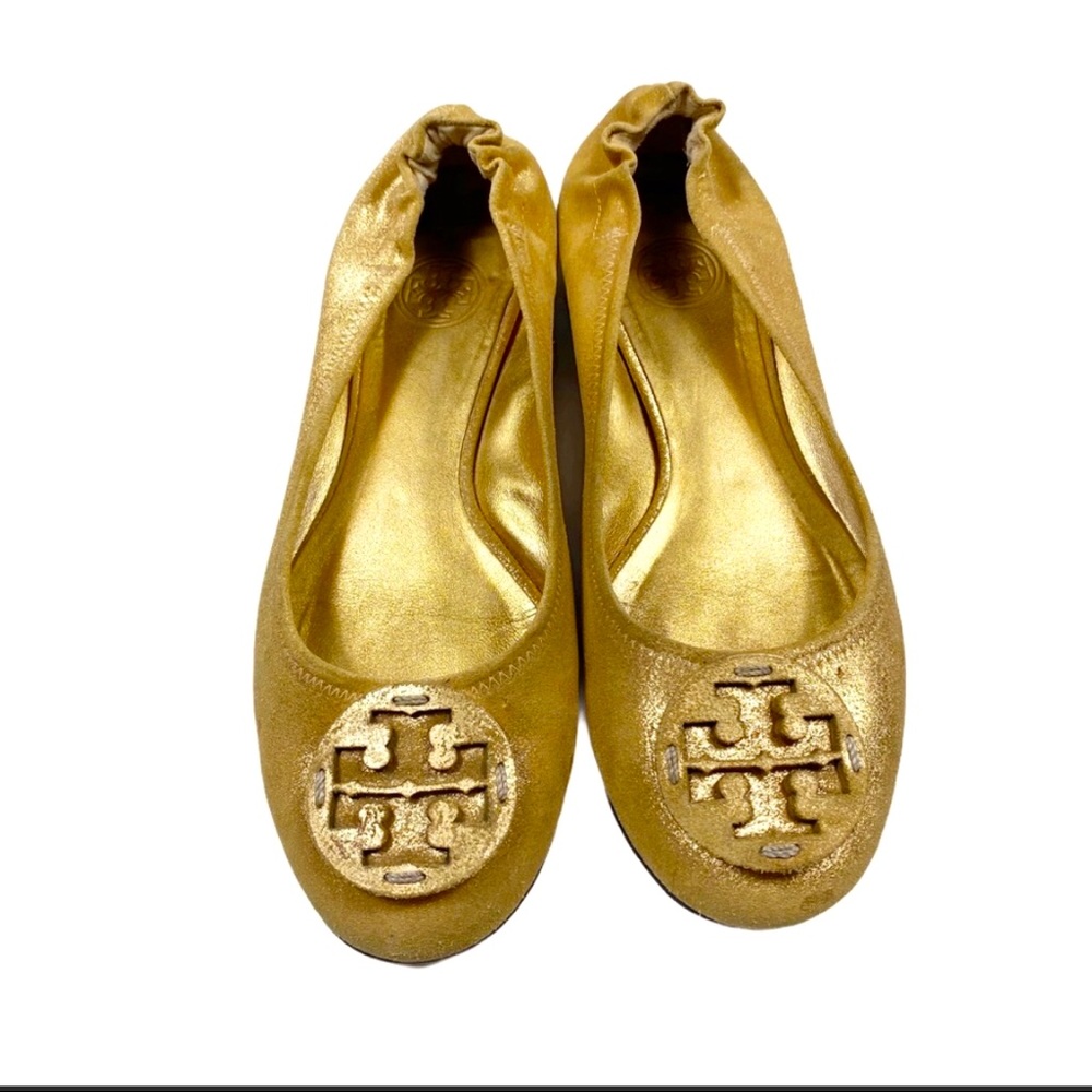 ☀️Tory Burch gold reva flats women's☀️ - Picture 2 of 6
